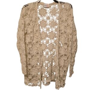 3/$15 Styles To Go Floral Lace Cardigan Size Large